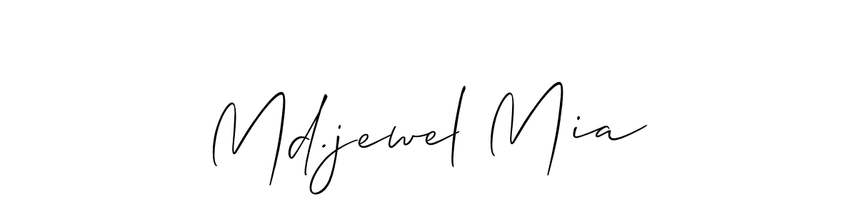 Make a beautiful signature design for name Md.jewel Mia. With this signature (Allison_Script) style, you can create a handwritten signature for free. Md.jewel Mia signature style 2 images and pictures png