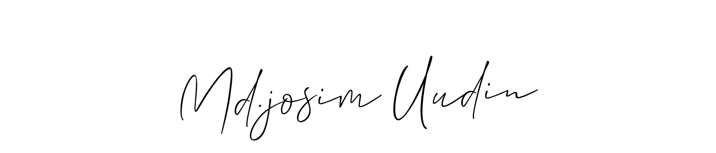 Also we have Md.josim Uudin name is the best signature style. Create professional handwritten signature collection using Allison_Script autograph style. Md.josim Uudin signature style 2 images and pictures png