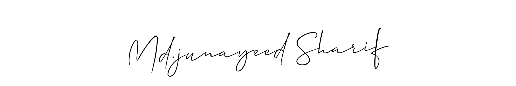 How to make Md.junayeed Sharif signature? Allison_Script is a professional autograph style. Create handwritten signature for Md.junayeed Sharif name. Md.junayeed Sharif signature style 2 images and pictures png