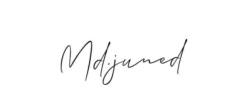 Best and Professional Signature Style for Md.juned. Allison_Script Best Signature Style Collection. Md.juned signature style 2 images and pictures png