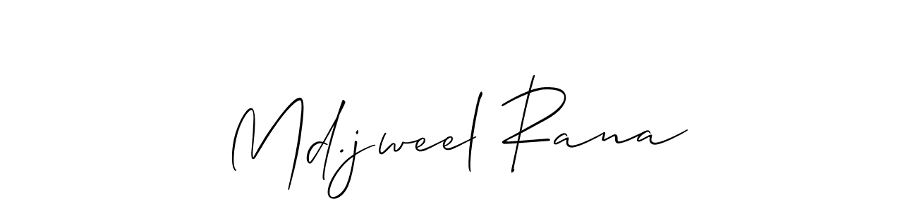 See photos of Md.jweel Rana official signature by Spectra . Check more albums & portfolios. Read reviews & check more about Allison_Script font. Md.jweel Rana signature style 2 images and pictures png