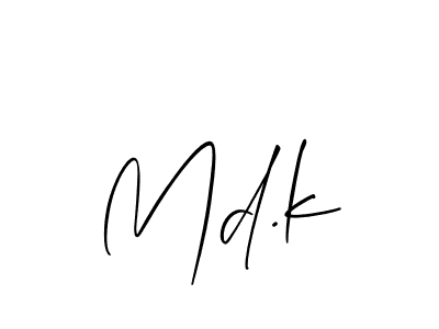 You can use this online signature creator to create a handwritten signature for the name Md.k. This is the best online autograph maker. Md.k signature style 2 images and pictures png