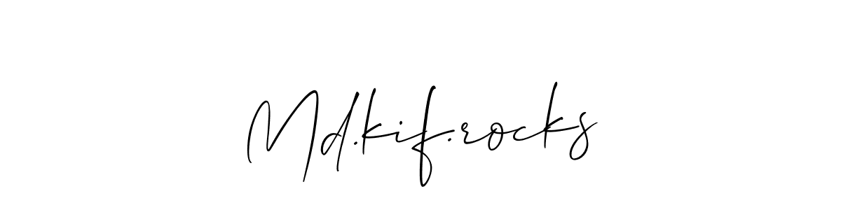 Md.kif.rocks stylish signature style. Best Handwritten Sign (Allison_Script) for my name. Handwritten Signature Collection Ideas for my name Md.kif.rocks. Md.kif.rocks signature style 2 images and pictures png