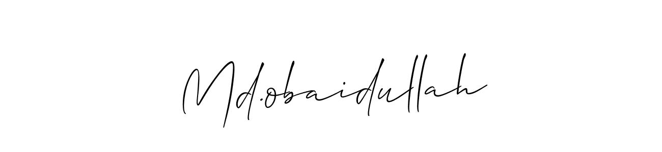 Allison_Script is a professional signature style that is perfect for those who want to add a touch of class to their signature. It is also a great choice for those who want to make their signature more unique. Get Md.obaidullah name to fancy signature for free. Md.obaidullah signature style 2 images and pictures png