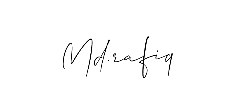 Also we have Md.rafiq name is the best signature style. Create professional handwritten signature collection using Allison_Script autograph style. Md.rafiq signature style 2 images and pictures png