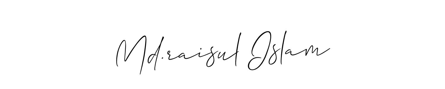 How to make Md.raisul Islam name signature. Use Allison_Script style for creating short signs online. This is the latest handwritten sign. Md.raisul Islam signature style 2 images and pictures png