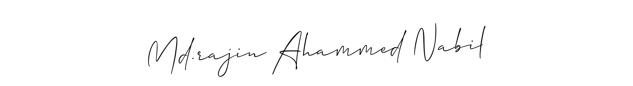 You should practise on your own different ways (Allison_Script) to write your name (Md.rajin Ahammed Nabil) in signature. don't let someone else do it for you. Md.rajin Ahammed Nabil signature style 2 images and pictures png