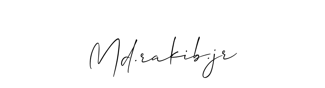 Create a beautiful signature design for name Md.rakib.jr. With this signature (Allison_Script) fonts, you can make a handwritten signature for free. Md.rakib.jr signature style 2 images and pictures png