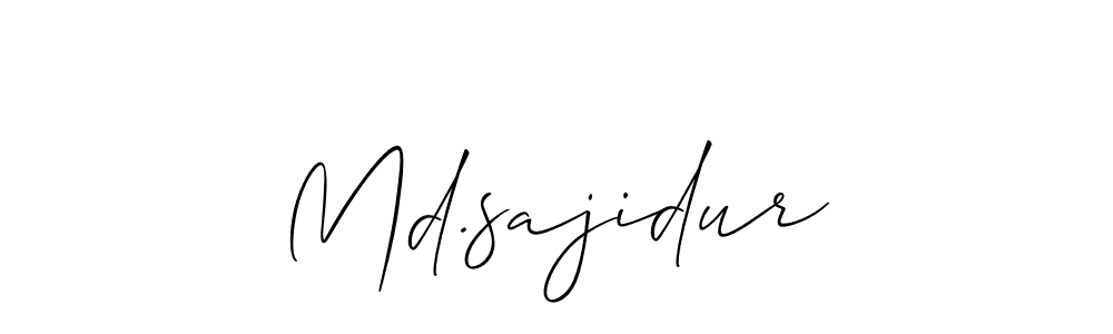 Best and Professional Signature Style for Md.sajidur. Allison_Script Best Signature Style Collection. Md.sajidur signature style 2 images and pictures png