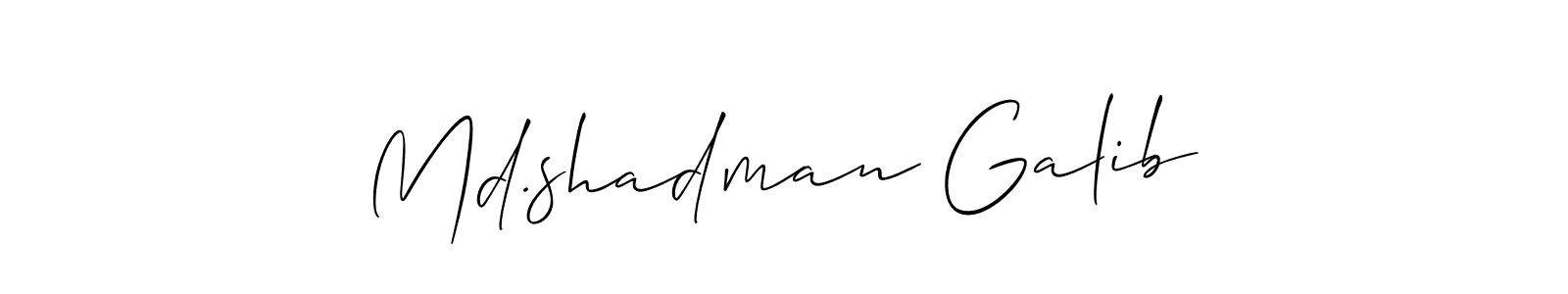 Similarly Allison_Script is the best handwritten signature design. Signature creator online .You can use it as an online autograph creator for name Md.shadman Galib. Md.shadman Galib signature style 2 images and pictures png