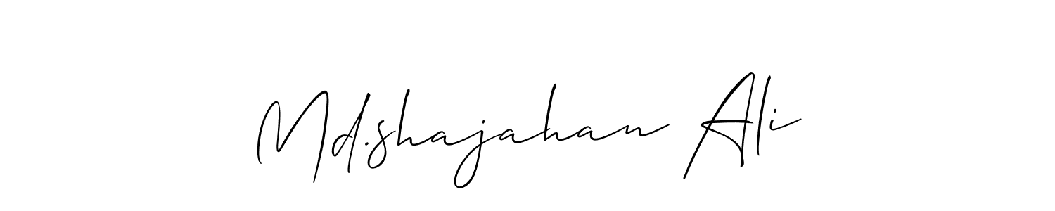 It looks lik you need a new signature style for name Md.shajahan Ali. Design unique handwritten (Allison_Script) signature with our free signature maker in just a few clicks. Md.shajahan Ali signature style 2 images and pictures png