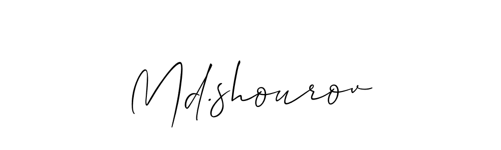 It looks lik you need a new signature style for name Md.shourov. Design unique handwritten (Allison_Script) signature with our free signature maker in just a few clicks. Md.shourov signature style 2 images and pictures png