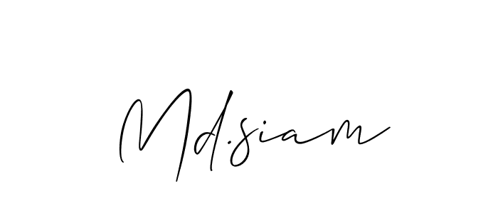 You should practise on your own different ways (Allison_Script) to write your name (Md.siam) in signature. don't let someone else do it for you. Md.siam signature style 2 images and pictures png