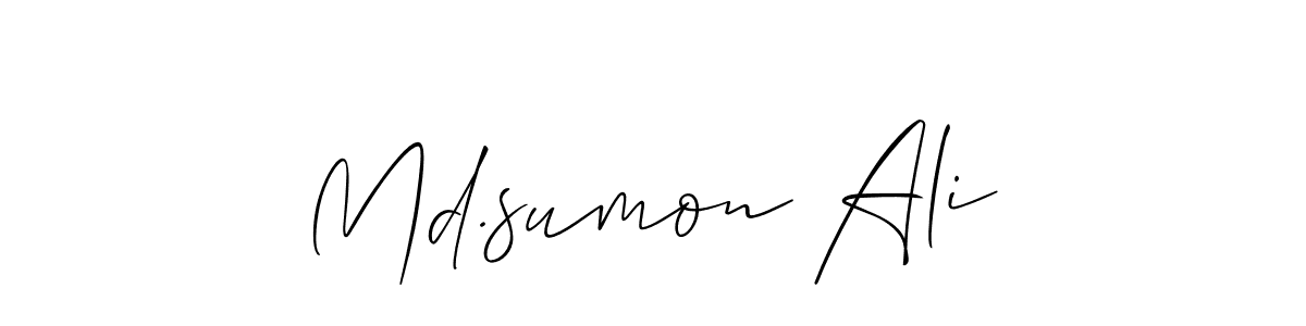 Also we have Md.sumon Ali name is the best signature style. Create professional handwritten signature collection using Allison_Script autograph style. Md.sumon Ali signature style 2 images and pictures png