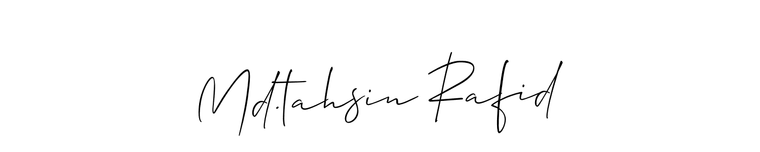 You should practise on your own different ways (Allison_Script) to write your name (Md.tahsin Rafid) in signature. don't let someone else do it for you. Md.tahsin Rafid signature style 2 images and pictures png