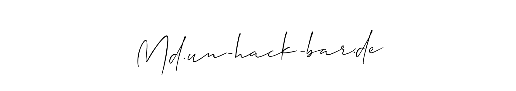 Create a beautiful signature design for name Md.un-hack-bar.de. With this signature (Allison_Script) fonts, you can make a handwritten signature for free. Md.un-hack-bar.de signature style 2 images and pictures png