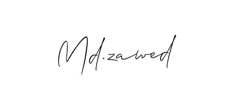 Similarly Allison_Script is the best handwritten signature design. Signature creator online .You can use it as an online autograph creator for name Md.zawed. Md.zawed signature style 2 images and pictures png