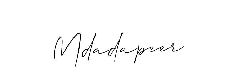 Similarly Allison_Script is the best handwritten signature design. Signature creator online .You can use it as an online autograph creator for name Mdadapeer. Mdadapeer signature style 2 images and pictures png