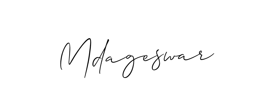 Make a short Mdageswar signature style. Manage your documents anywhere anytime using Allison_Script. Create and add eSignatures, submit forms, share and send files easily. Mdageswar signature style 2 images and pictures png