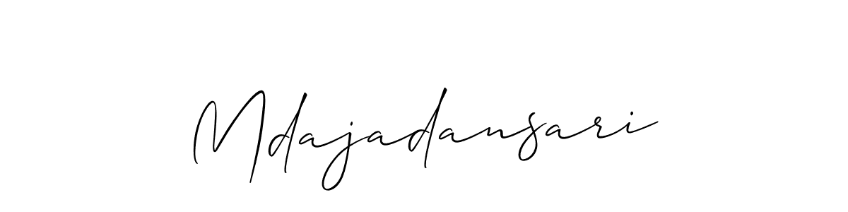 How to make Mdajadansari signature? Allison_Script is a professional autograph style. Create handwritten signature for Mdajadansari name. Mdajadansari signature style 2 images and pictures png