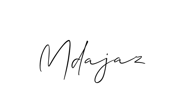 Make a beautiful signature design for name Mdajaz. With this signature (Allison_Script) style, you can create a handwritten signature for free. Mdajaz signature style 2 images and pictures png
