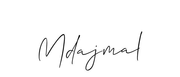 Use a signature maker to create a handwritten signature online. With this signature software, you can design (Allison_Script) your own signature for name Mdajmal. Mdajmal signature style 2 images and pictures png