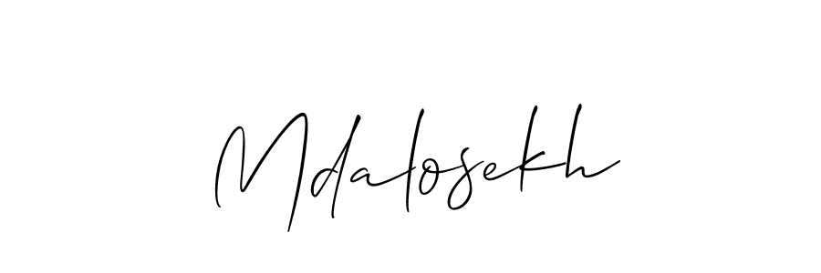 Also we have Mdalosekh name is the best signature style. Create professional handwritten signature collection using Allison_Script autograph style. Mdalosekh signature style 2 images and pictures png