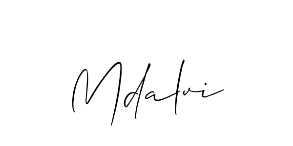 You should practise on your own different ways (Allison_Script) to write your name (Mdalvi) in signature. don't let someone else do it for you. Mdalvi signature style 2 images and pictures png