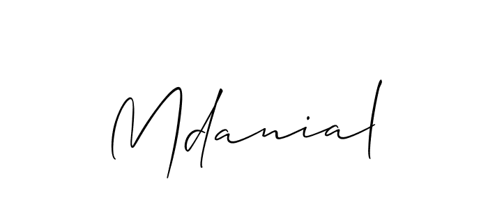 Allison_Script is a professional signature style that is perfect for those who want to add a touch of class to their signature. It is also a great choice for those who want to make their signature more unique. Get Mdanial name to fancy signature for free. Mdanial signature style 2 images and pictures png