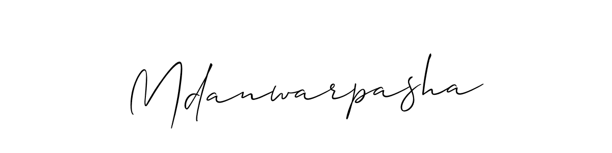 Also we have Mdanwarpasha name is the best signature style. Create professional handwritten signature collection using Allison_Script autograph style. Mdanwarpasha signature style 2 images and pictures png