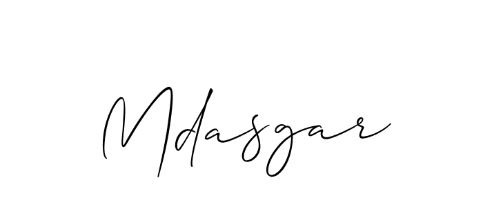 How to make Mdasgar signature? Allison_Script is a professional autograph style. Create handwritten signature for Mdasgar name. Mdasgar signature style 2 images and pictures png