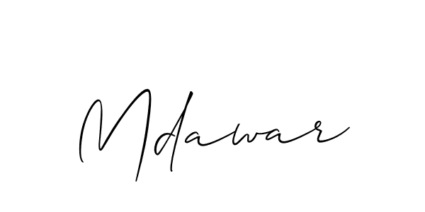 It looks lik you need a new signature style for name Mdawar. Design unique handwritten (Allison_Script) signature with our free signature maker in just a few clicks. Mdawar signature style 2 images and pictures png