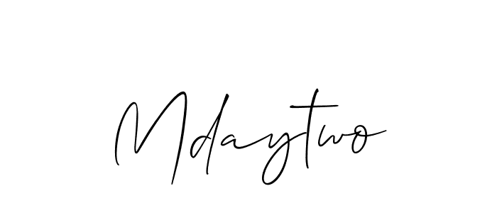 Also You can easily find your signature by using the search form. We will create Mdaytwo name handwritten signature images for you free of cost using Allison_Script sign style. Mdaytwo signature style 2 images and pictures png