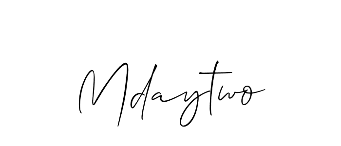 How to make Mdaytwo signature? Allison_Script is a professional autograph style. Create handwritten signature for Mdaytwo name. Mdaytwo signature style 2 images and pictures png