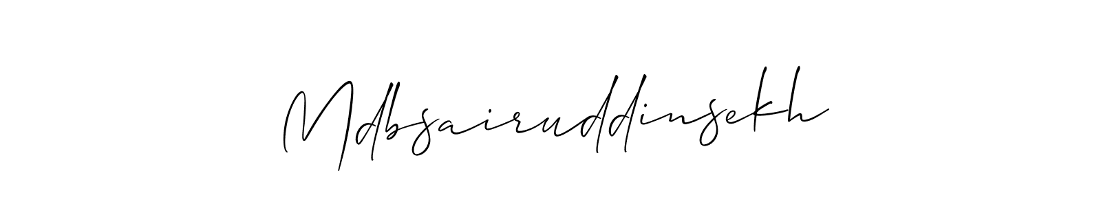 Allison_Script is a professional signature style that is perfect for those who want to add a touch of class to their signature. It is also a great choice for those who want to make their signature more unique. Get Mdbsairuddinsekh name to fancy signature for free. Mdbsairuddinsekh signature style 2 images and pictures png