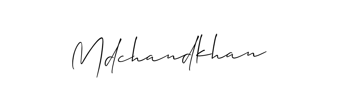 How to make Mdchandkhan signature? Allison_Script is a professional autograph style. Create handwritten signature for Mdchandkhan name. Mdchandkhan signature style 2 images and pictures png