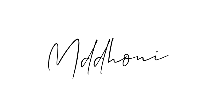 How to Draw Mddhoni signature style? Allison_Script is a latest design signature styles for name Mddhoni. Mddhoni signature style 2 images and pictures png