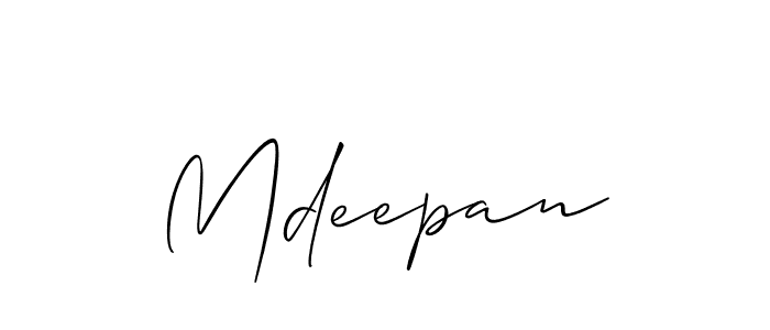 Once you've used our free online signature maker to create your best signature Allison_Script style, it's time to enjoy all of the benefits that Mdeepan name signing documents. Mdeepan signature style 2 images and pictures png