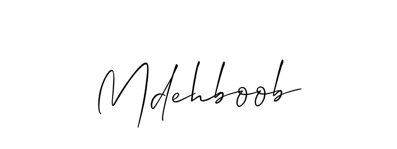 Also we have Mdehboob name is the best signature style. Create professional handwritten signature collection using Allison_Script autograph style. Mdehboob signature style 2 images and pictures png