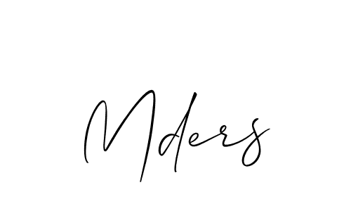 Create a beautiful signature design for name Mders. With this signature (Allison_Script) fonts, you can make a handwritten signature for free. Mders signature style 2 images and pictures png