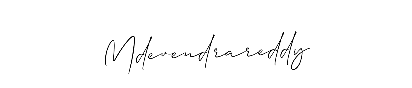 How to make Mdevendrareddy name signature. Use Allison_Script style for creating short signs online. This is the latest handwritten sign. Mdevendrareddy signature style 2 images and pictures png