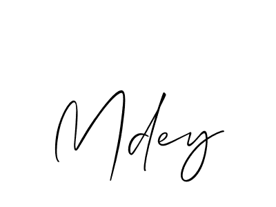 Mdey stylish signature style. Best Handwritten Sign (Allison_Script) for my name. Handwritten Signature Collection Ideas for my name Mdey. Mdey signature style 2 images and pictures png