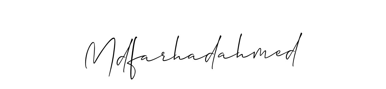 Also You can easily find your signature by using the search form. We will create Mdfarhadahmed name handwritten signature images for you free of cost using Allison_Script sign style. Mdfarhadahmed signature style 2 images and pictures png