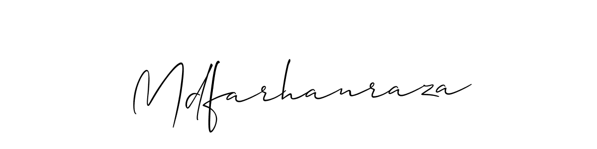 Allison_Script is a professional signature style that is perfect for those who want to add a touch of class to their signature. It is also a great choice for those who want to make their signature more unique. Get Mdfarhanraza name to fancy signature for free. Mdfarhanraza signature style 2 images and pictures png