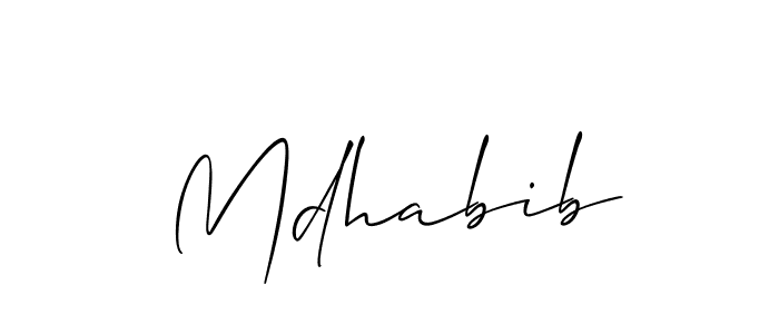 How to make Mdhabib signature? Allison_Script is a professional autograph style. Create handwritten signature for Mdhabib name. Mdhabib signature style 2 images and pictures png