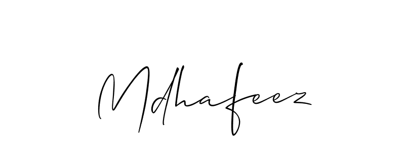 Also we have Mdhafeez name is the best signature style. Create professional handwritten signature collection using Allison_Script autograph style. Mdhafeez signature style 2 images and pictures png