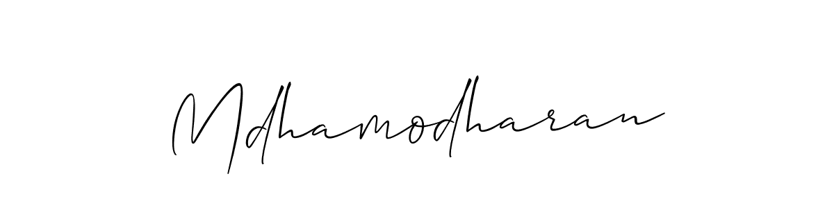 Also You can easily find your signature by using the search form. We will create Mdhamodharan name handwritten signature images for you free of cost using Allison_Script sign style. Mdhamodharan signature style 2 images and pictures png