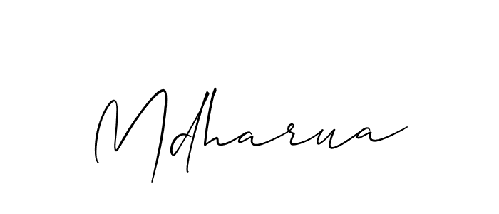 How to Draw Mdharua signature style? Allison_Script is a latest design signature styles for name Mdharua. Mdharua signature style 2 images and pictures png