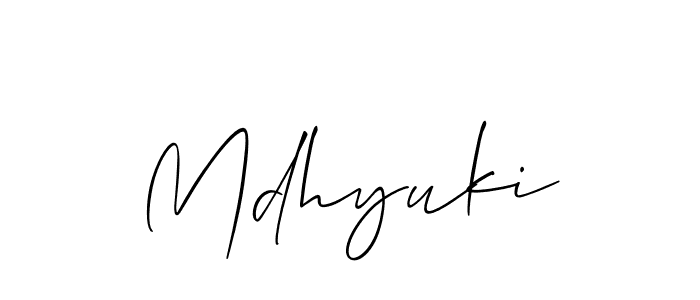 Similarly Allison_Script is the best handwritten signature design. Signature creator online .You can use it as an online autograph creator for name Mdhyuki. Mdhyuki signature style 2 images and pictures png