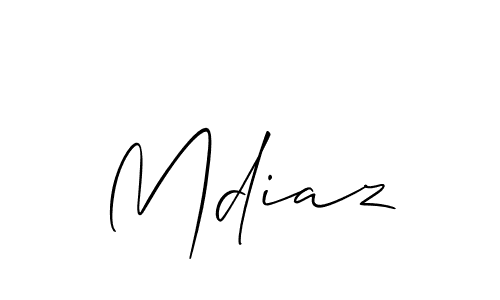 Make a short Mdiaz signature style. Manage your documents anywhere anytime using Allison_Script. Create and add eSignatures, submit forms, share and send files easily. Mdiaz signature style 2 images and pictures png